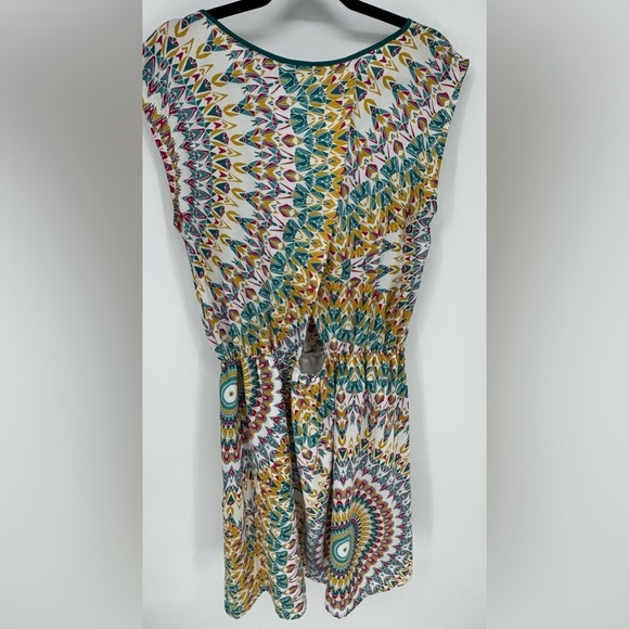 Allen B. By Allen Schwartz Women's Cut Out Back Colorful Scoop Neck Dress - Picture 7 of 15